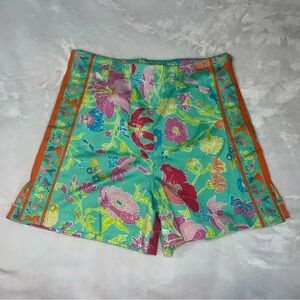 Gretchen Scott Women's Shorty Shorts Bird And Bees Turquoise S NWT CUTE